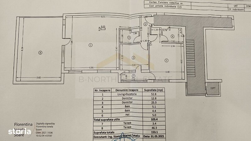 Darwin Residence penthouse premium cu 3 camere si terasa de 50 mp
